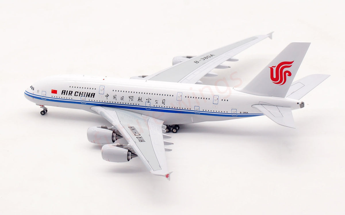 1:400 Aviation400 Air China A380 B-380A Aircraft Model Free Tractor+Stand