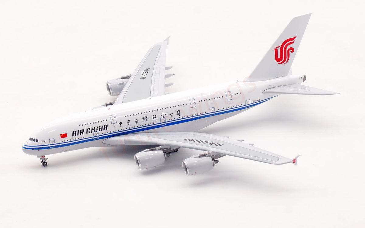 1:400 Aviation400 Air China A380 B-380A Aircraft Model Free Tractor+Stand