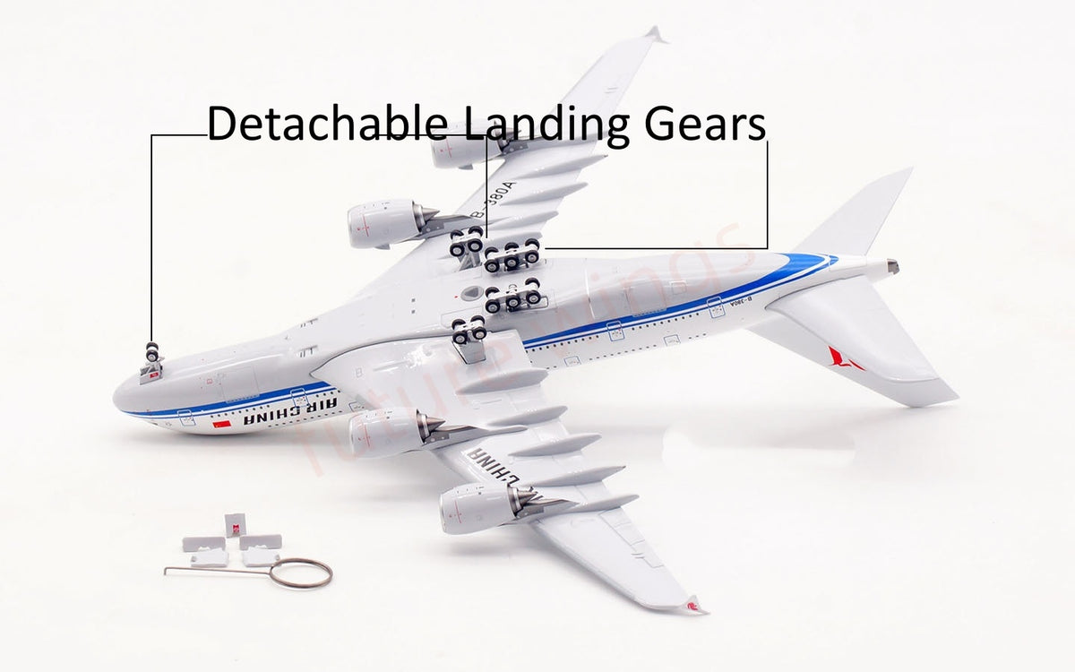 1:400 Aviation400 Air China A380 B-380A Aircraft Model Free Tractor+Stand