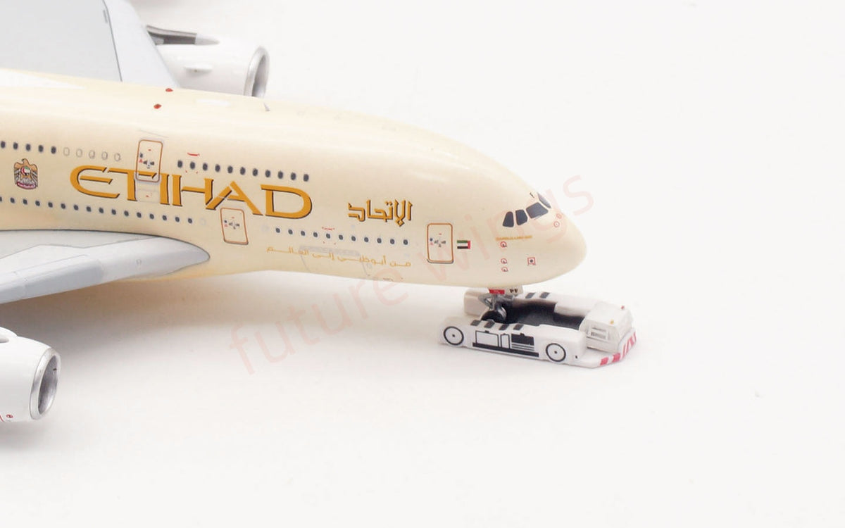 1:400 Aviation400 Etihad Airways A380 A6-APF Aircraft Model Free Tractor+Stand