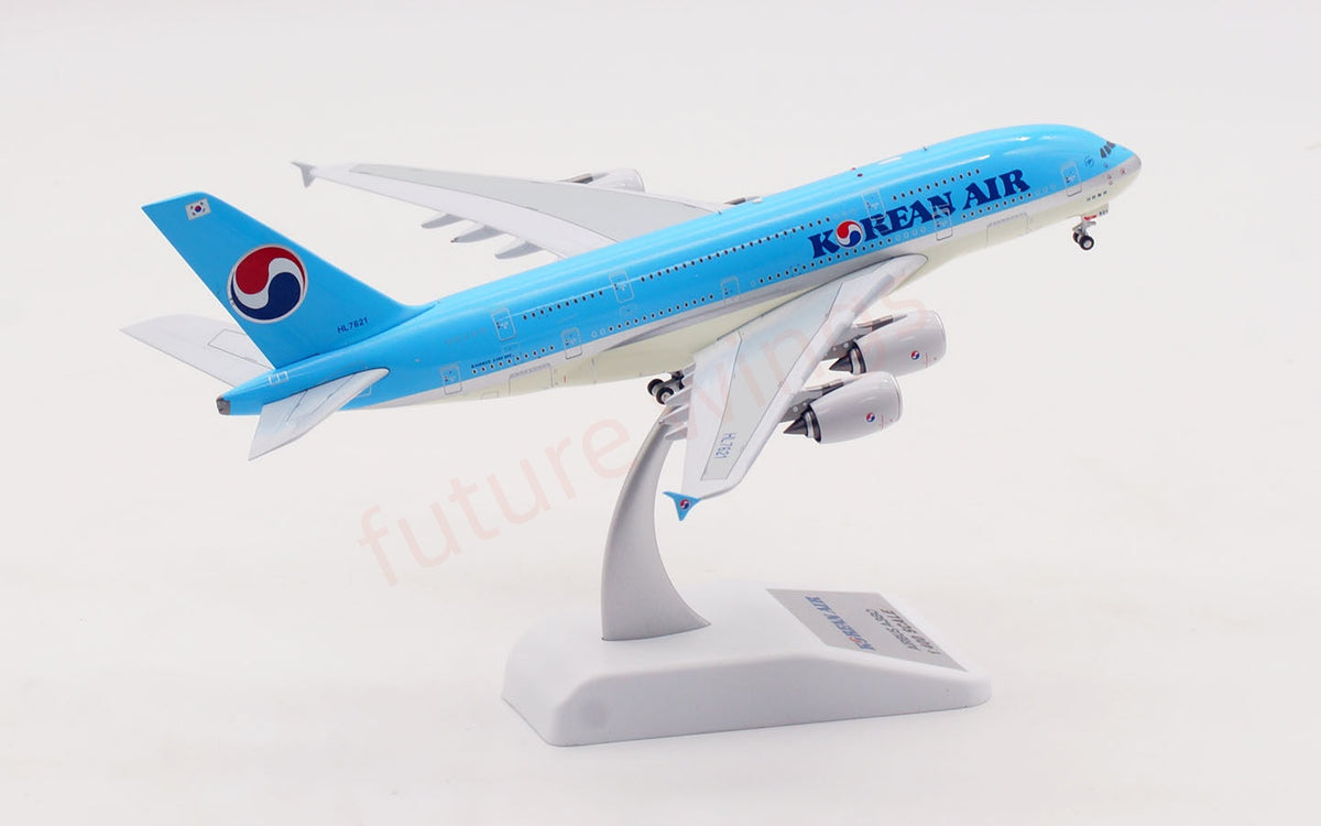 1:400 Aviation400 Korean Air A380 HL7621 Aircraft Model Free Tractor+Stand