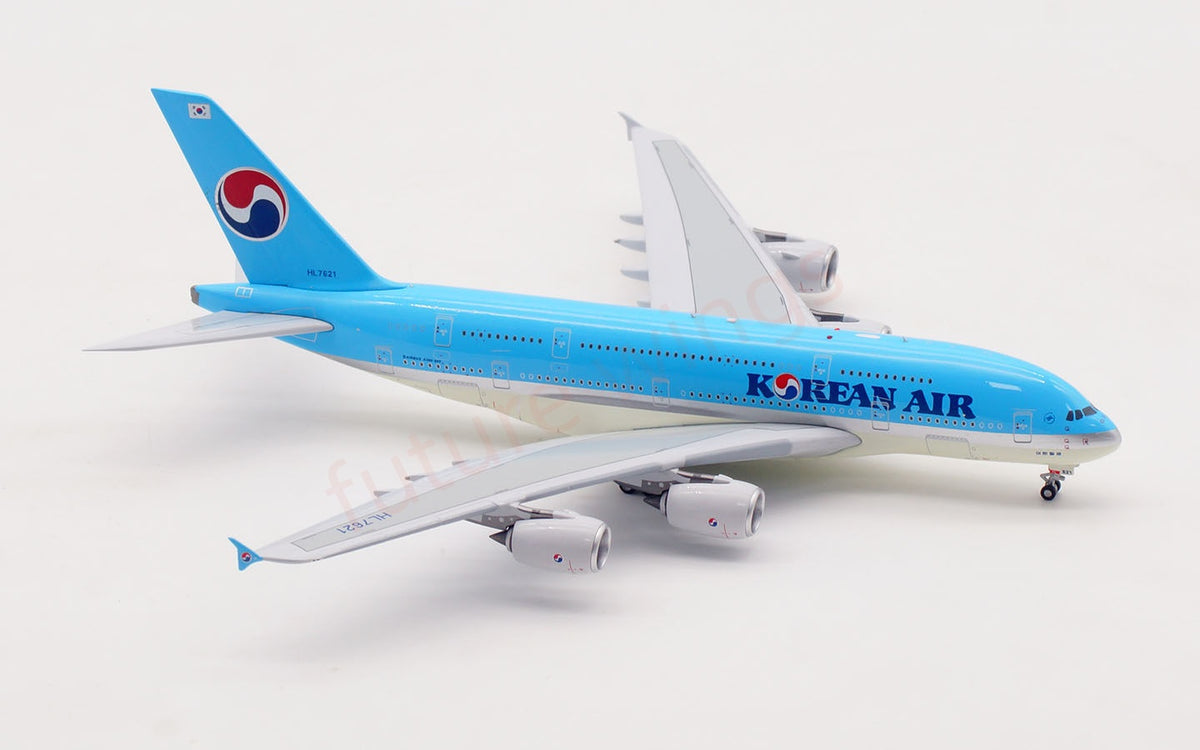 1:400 Aviation400 Korean Air A380 HL7621 Aircraft Model Free Tractor+Stand