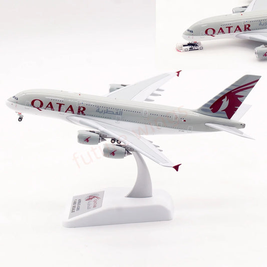 1:400 Aviation400 Qatar Airways A380 A7-APE Aircraft Model Free Tractor+Stand