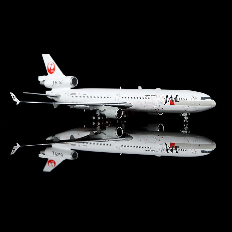 1:400 HX Models Japan Airlines JAL MD-11 JA8580 A8589 Aircraft Model+Free Tractor