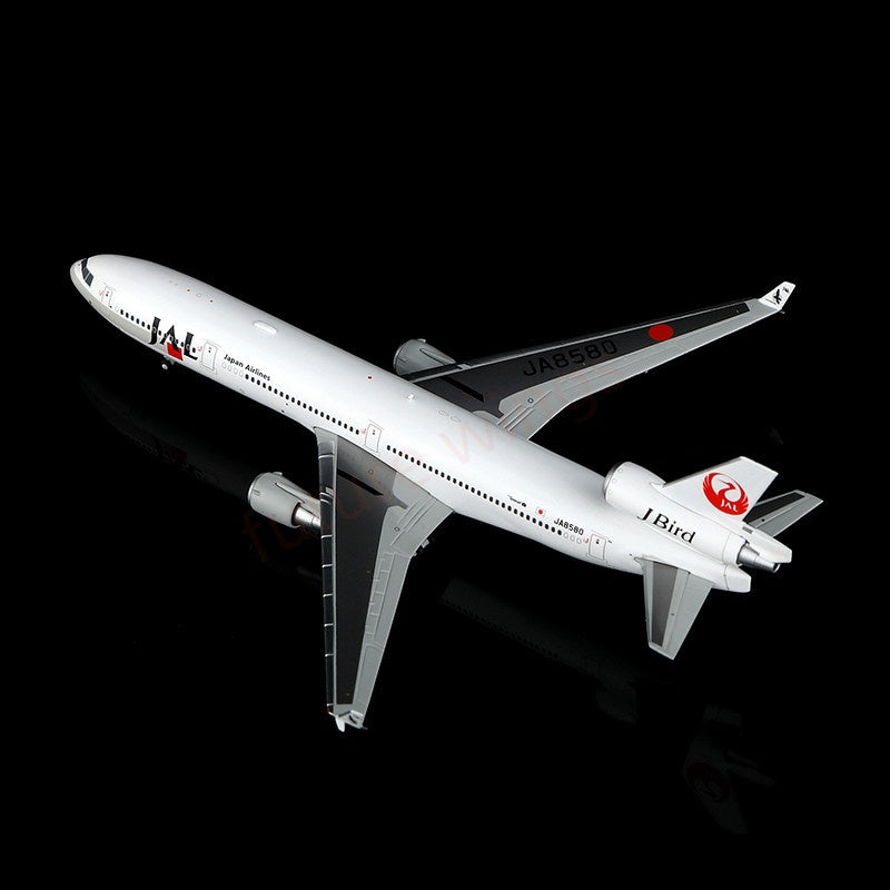 1:400 HX Models Japan Airlines JAL MD-11 JA8580 A8589 Aircraft Model+Free Tractor