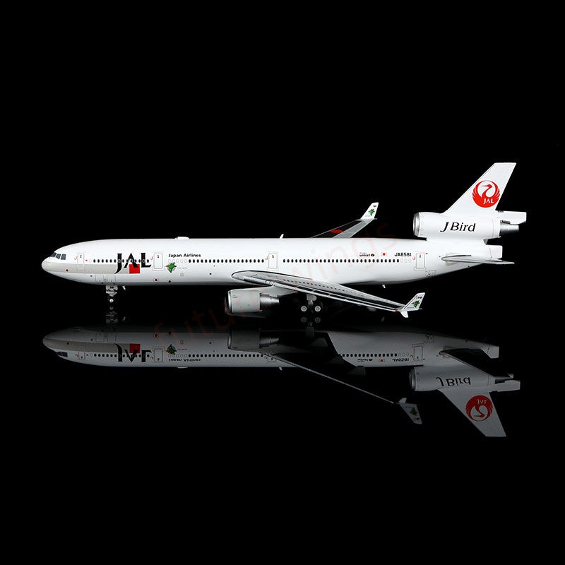 1:400 HX Models Japan Airlines JAL MD-11 JA8580 A8589 Aircraft Model+Free Tractor