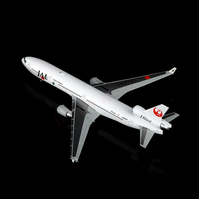 1:400 HX Models Japan Airlines JAL MD-11 JA8580 A8589 Aircraft Model+Free Tractor