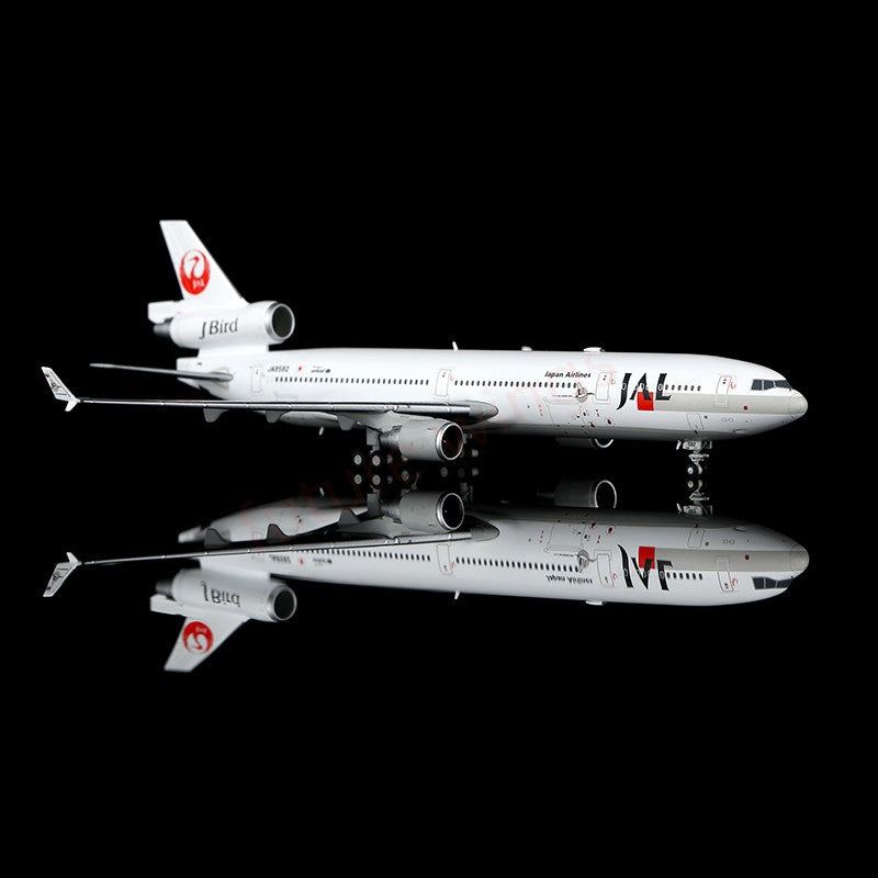 1:400 HX Models Japan Airlines JAL MD-11 JA8580 A8589 Aircraft Model+Free Tractor