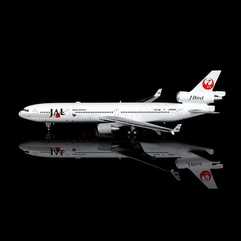 1:400 HX Models Japan Airlines JAL MD-11 JA8580 A8589 Aircraft Model+Free Tractor