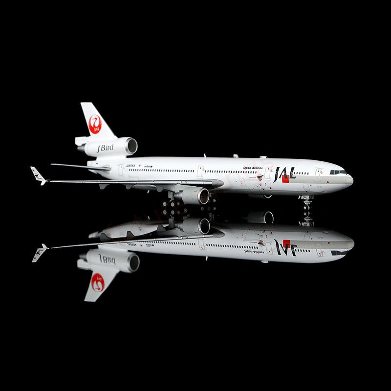 1:400 HX Models Japan Airlines JAL MD-11 JA8580 A8589 Aircraft Model+Free Tractor