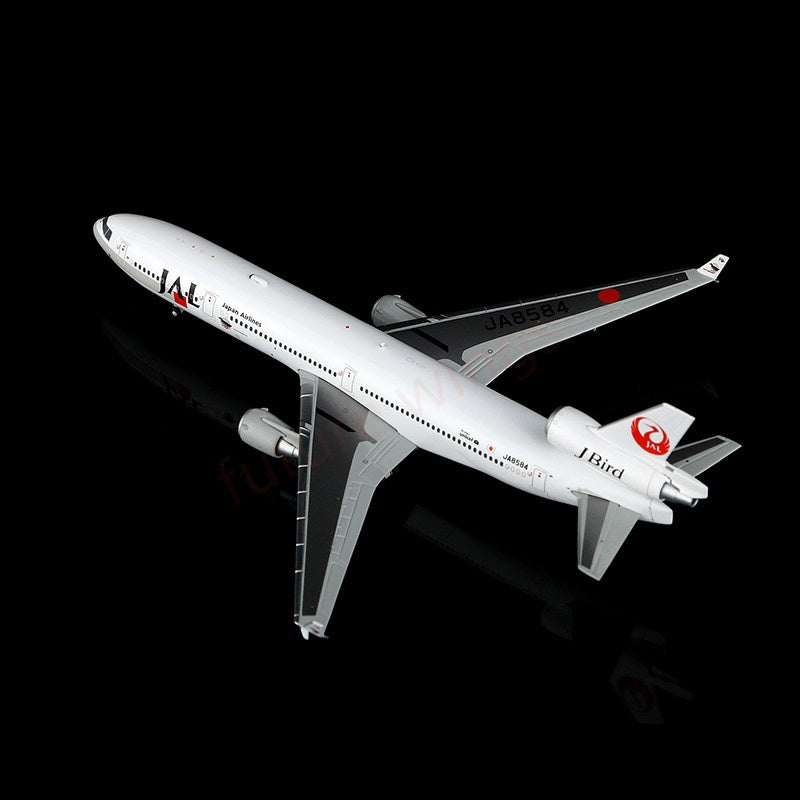 1:400 HX Models Japan Airlines JAL MD-11 JA8580 A8589 Aircraft Model+Free Tractor