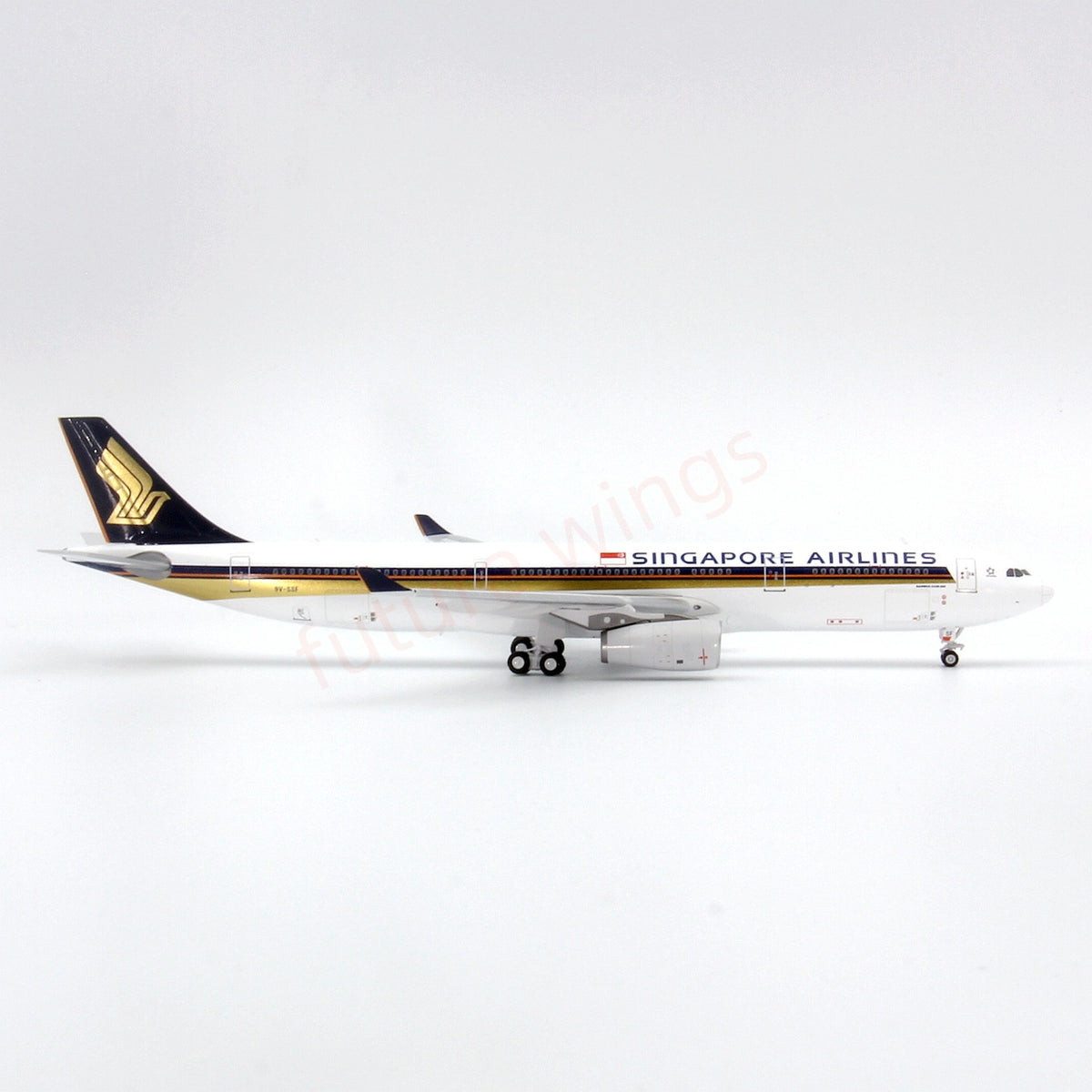 1:400 GeminiStar Singapore Airlines A330-300 9V-SSF Aircraft Model+Free Tractor