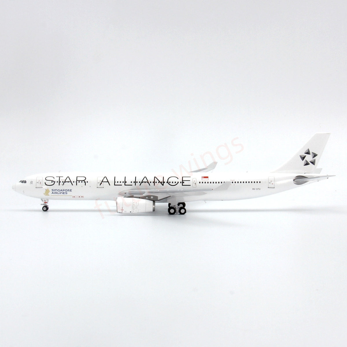 1:400 GeminiStar Singapore Airlines A330-300 9V-STU "Star Alliance" Aircraft Model+Free Tractor