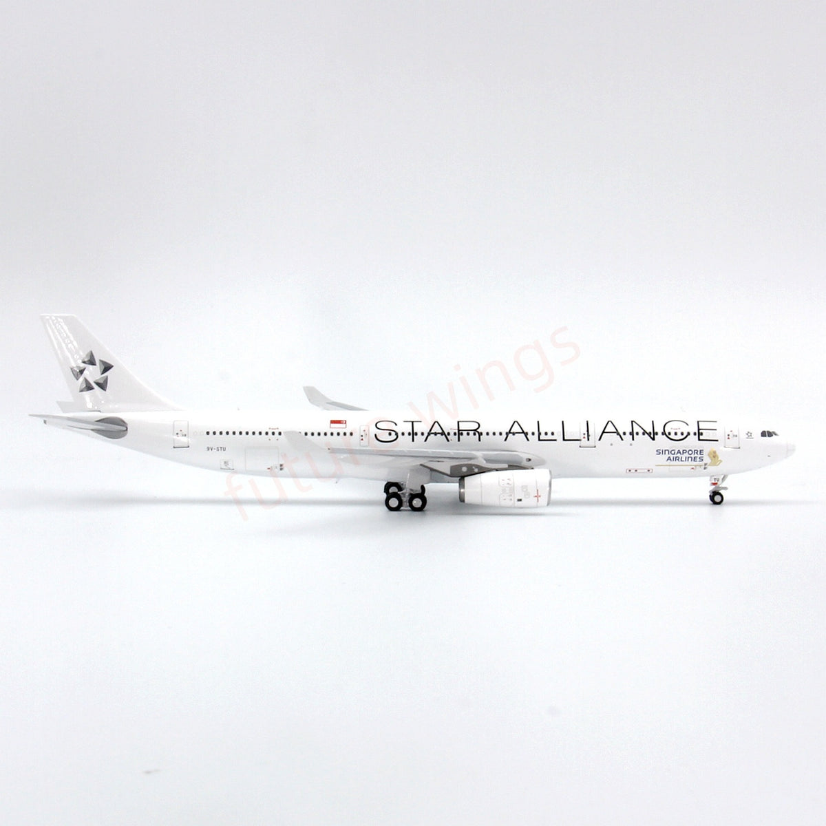 1:400 GeminiStar Singapore Airlines A330-300 9V-STU "Star Alliance" Aircraft Model+Free Tractor