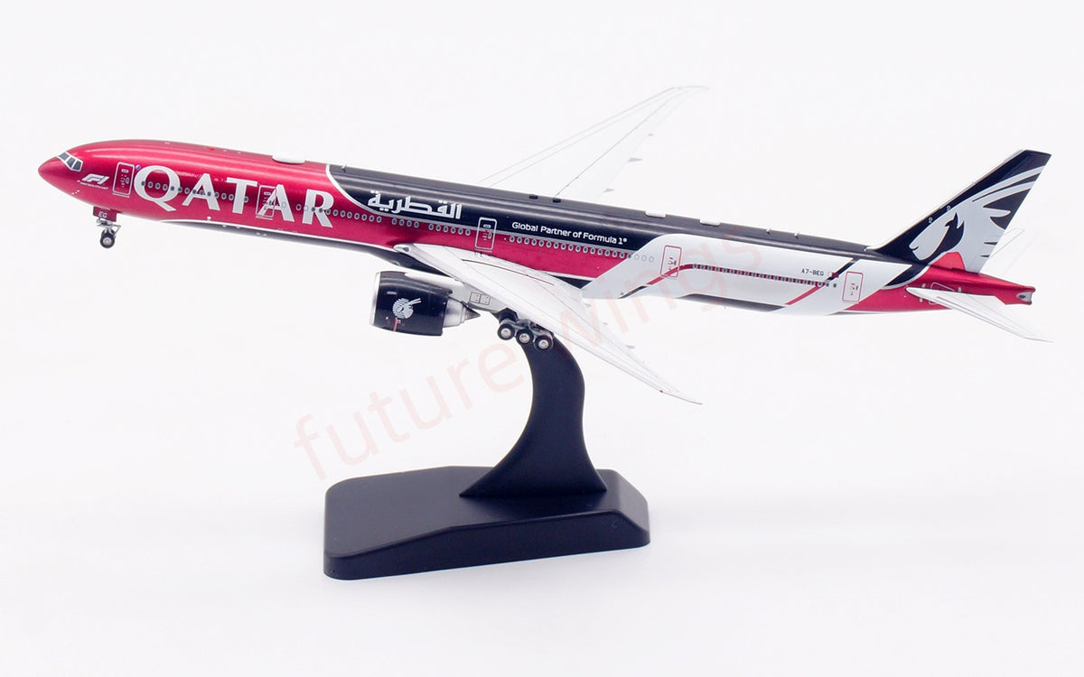 1:400 Aviation400 Qatar Airways B777-300ER A7-BEG Aircraft Model Free Tractor+Stand