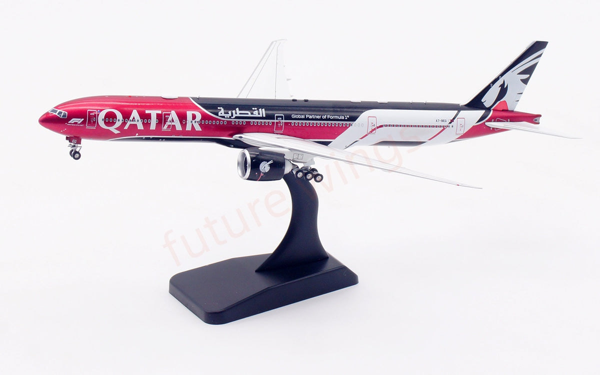 1:400 Aviation400 Qatar Airways B777-300ER A7-BEG Aircraft Model Free Tractor+Stand