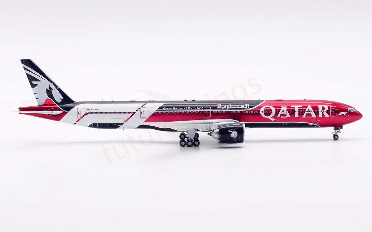 1:400 Aviation400 Qatar Airways B777-300ER A7-BEG Aircraft Model Free Tractor+Stand