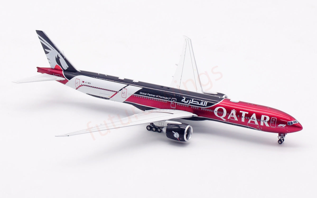 1:400 Aviation400 Qatar Airways B777-300ER A7-BEG Aircraft Model Free Tractor+Stand