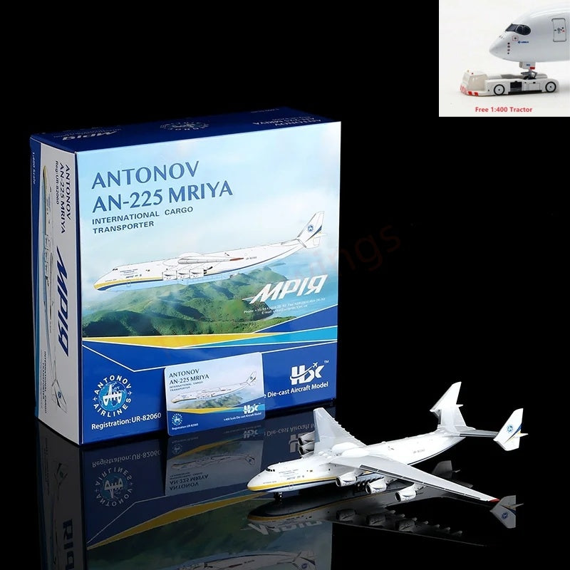 1:400 HX Models Antonov An-225 UR-82060 Aircraft Model Free Tractor+Stand