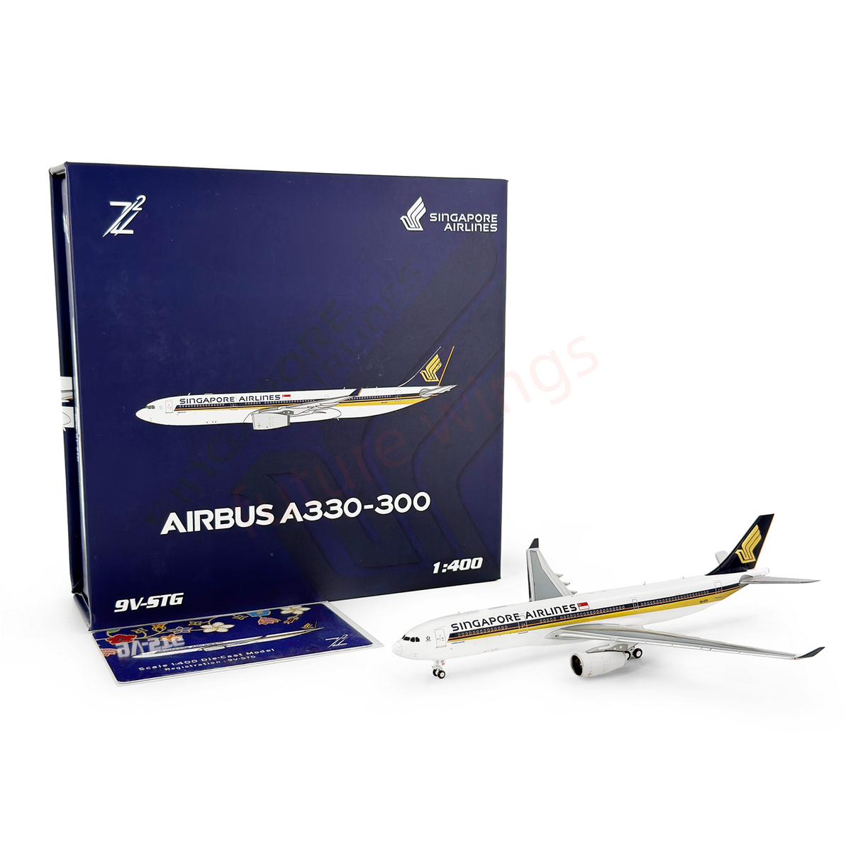 1:400 Z² Model Singapore Airlines A330-300 9V-STG Aircraft Model+Free Tractor