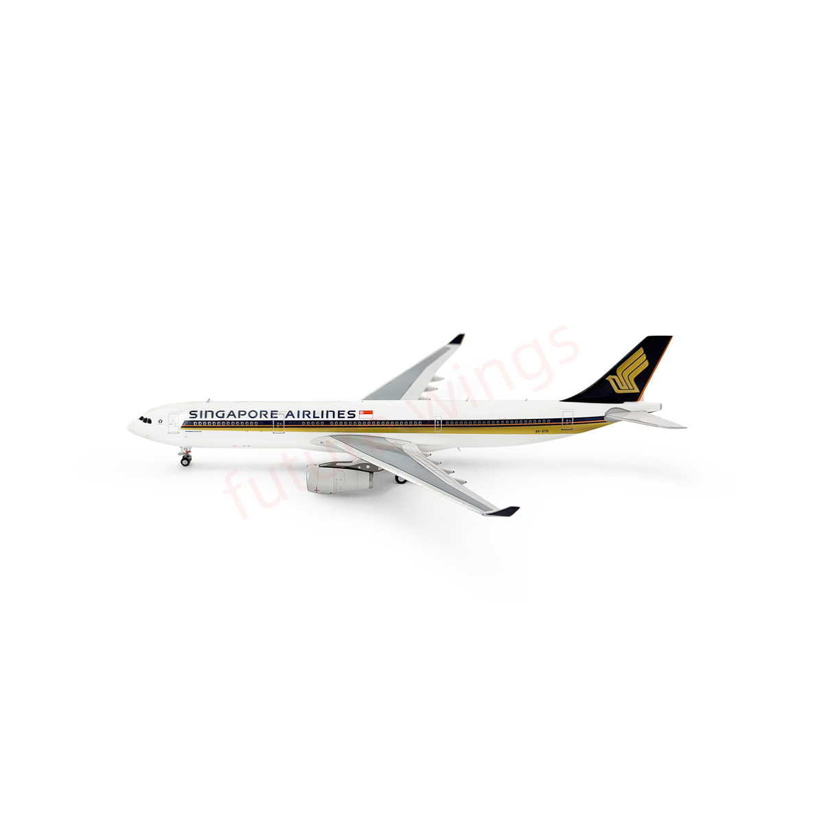 1:400 Z² Model Singapore Airlines A330-300 9V-STG Aircraft Model+Free Tractor