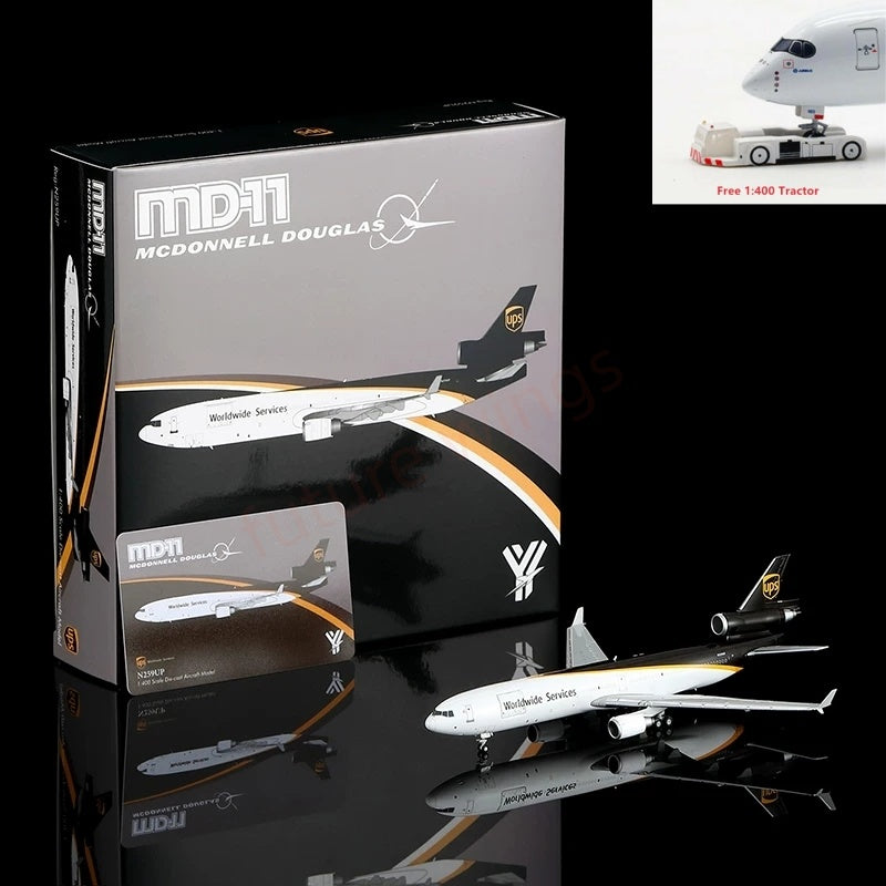 1:400 YY Wings UPS Douglas MD-11 N259UP Aircraft Model+Free Tractor