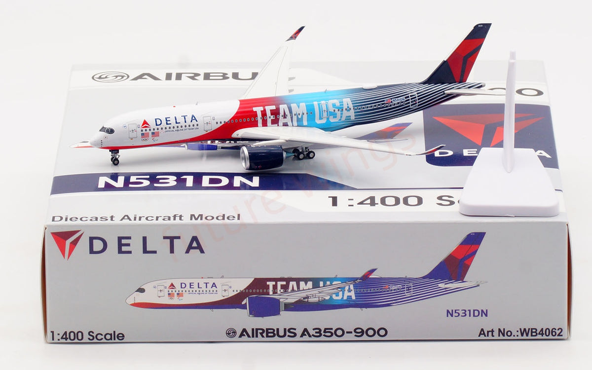 1:400 Aviation400 Delta Airlines A350-900 N531DN Aircraft Model+Free Tractor and Stand