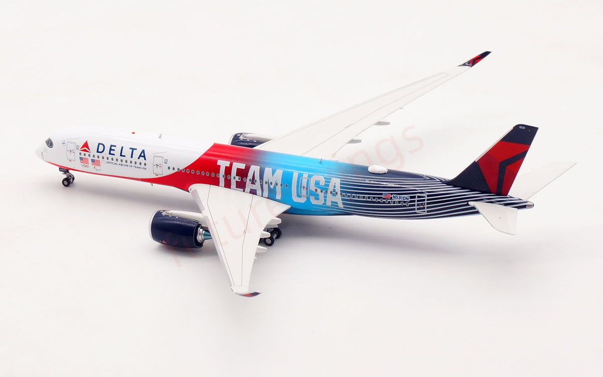 1:400 Aviation400 Delta Airlines A350-900 N531DN Aircraft Model+Free Tractor and Stand