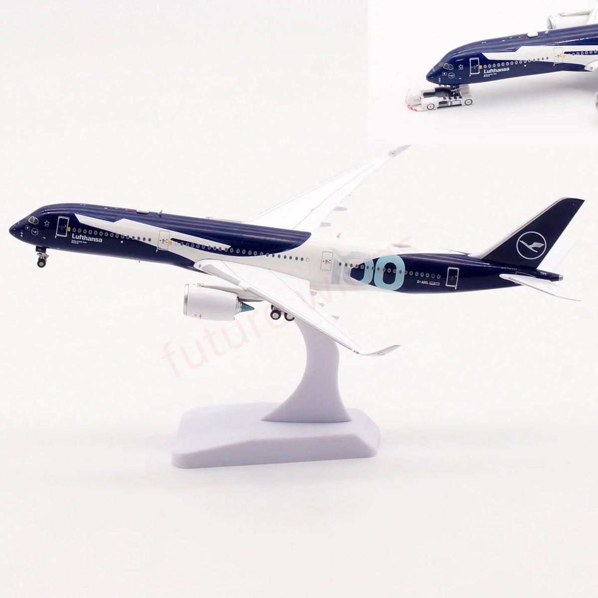 1:400 Aviation400 Lufthansa Airlines A350-900 D-AIXL "100Years" Aircraft Model+Free Tractor and Stand