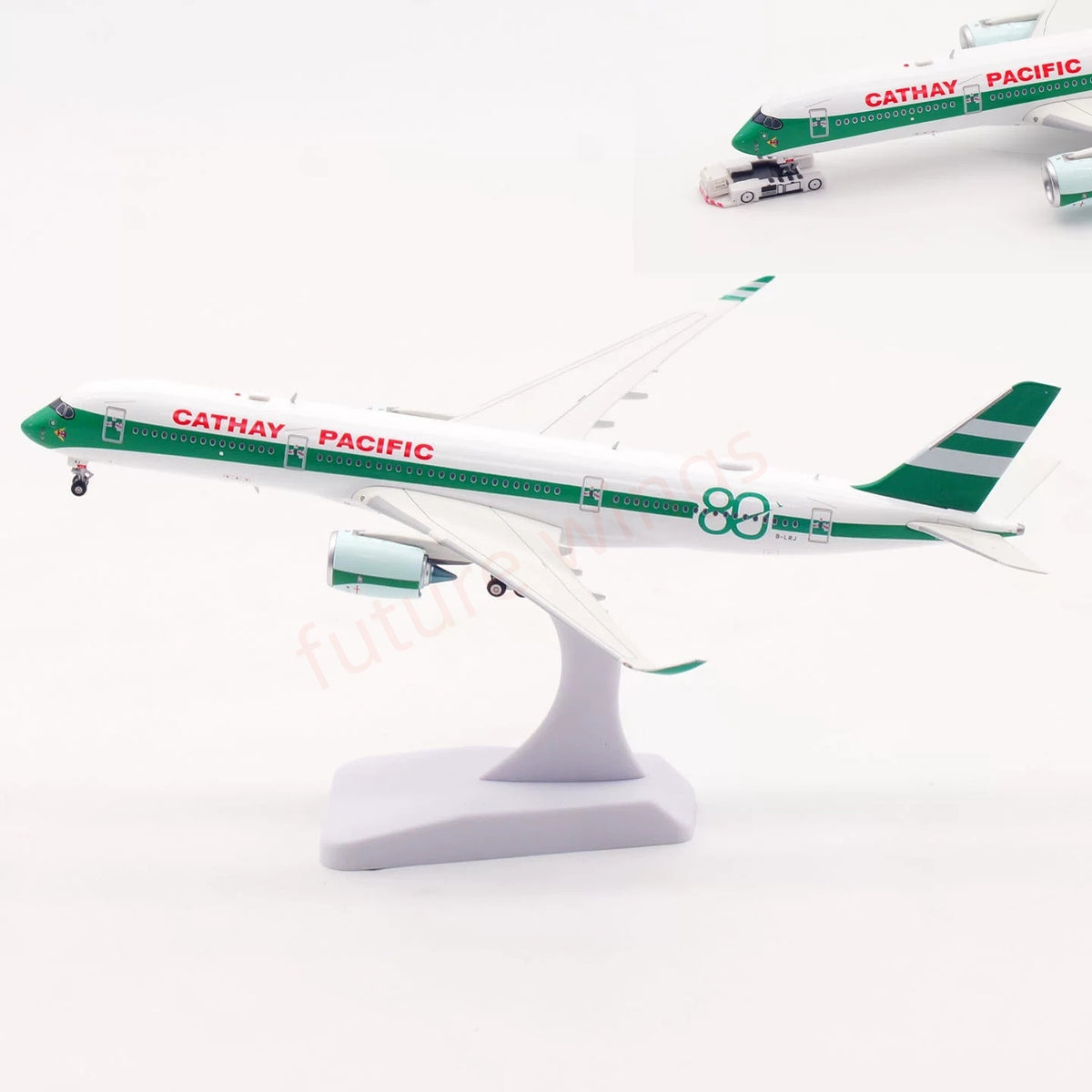 1:400 Aviation400 Cathay Pacific A350-900 B-LRJ "80years" Aircraft Model+Free Tractor and Stand