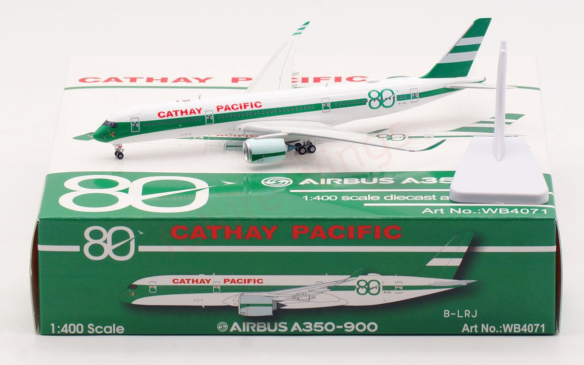 1:400 Aviation400 Cathay Pacific A350-900 B-LRJ "80years" Aircraft Model+Free Tractor and Stand