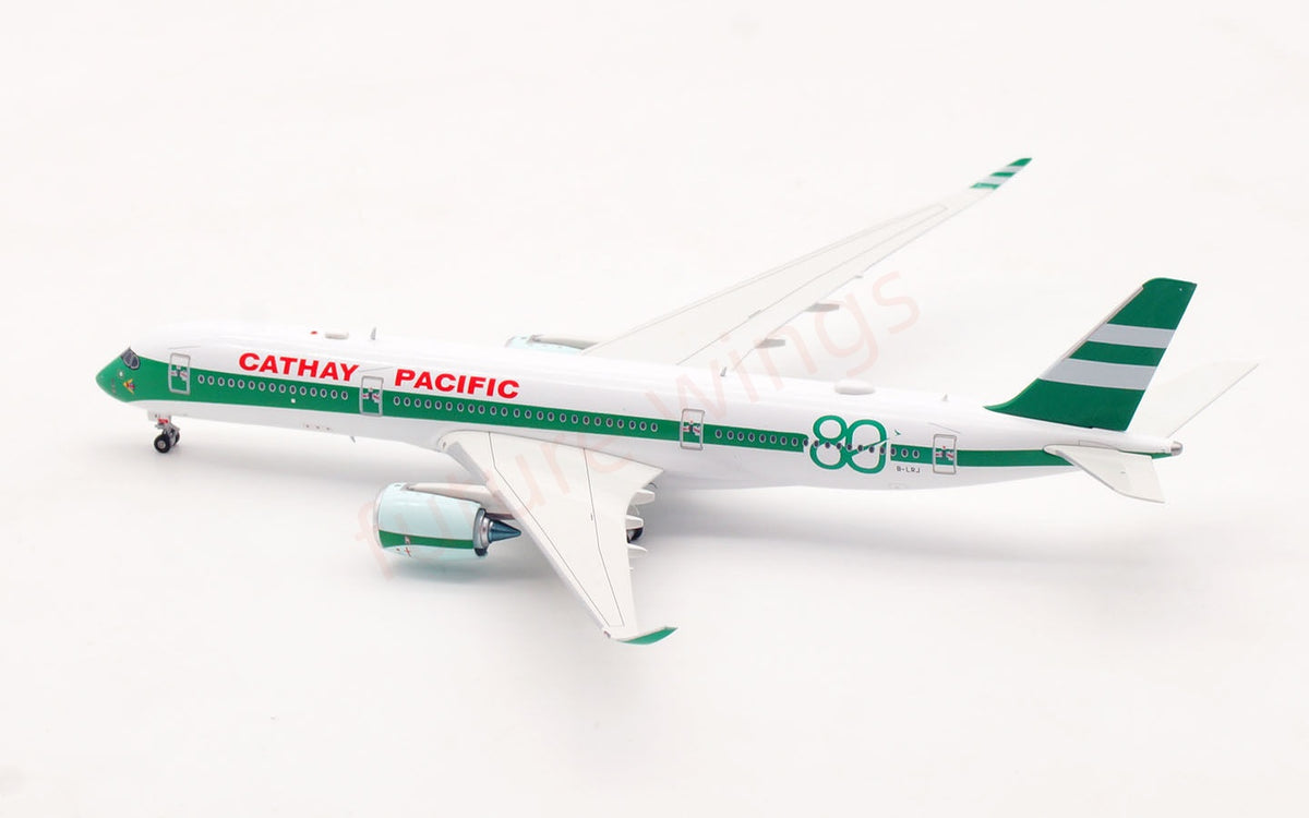 1:400 Aviation400 Cathay Pacific A350-900 B-LRJ "80years" Aircraft Model+Free Tractor and Stand