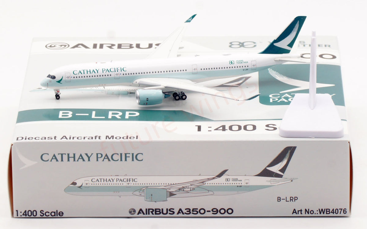 1:400 Aviation400 Cathay Pacific A350-900 B-LRP Aircraft Model+Free Tractor and Stand