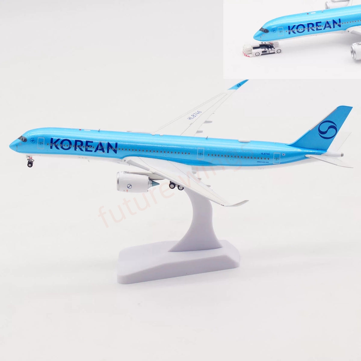 1:400 Aviation400 Korean Air A350-900 HL8746 Aircraft Model+Free Tractor and Stand