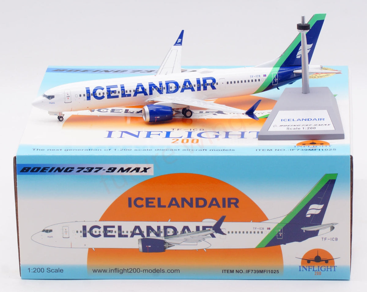 1:200 InFlight200 Iceland Air  B737-9MAX TF-ICB Diecast Aircraft Model