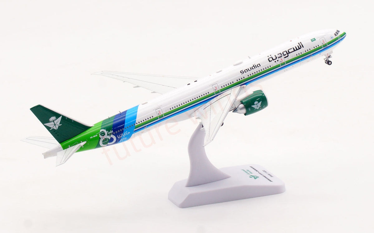 1:400 Aviation400 Saudi B777-300ER HZ-AK36 Aircraft Model Free Tractor+Stand