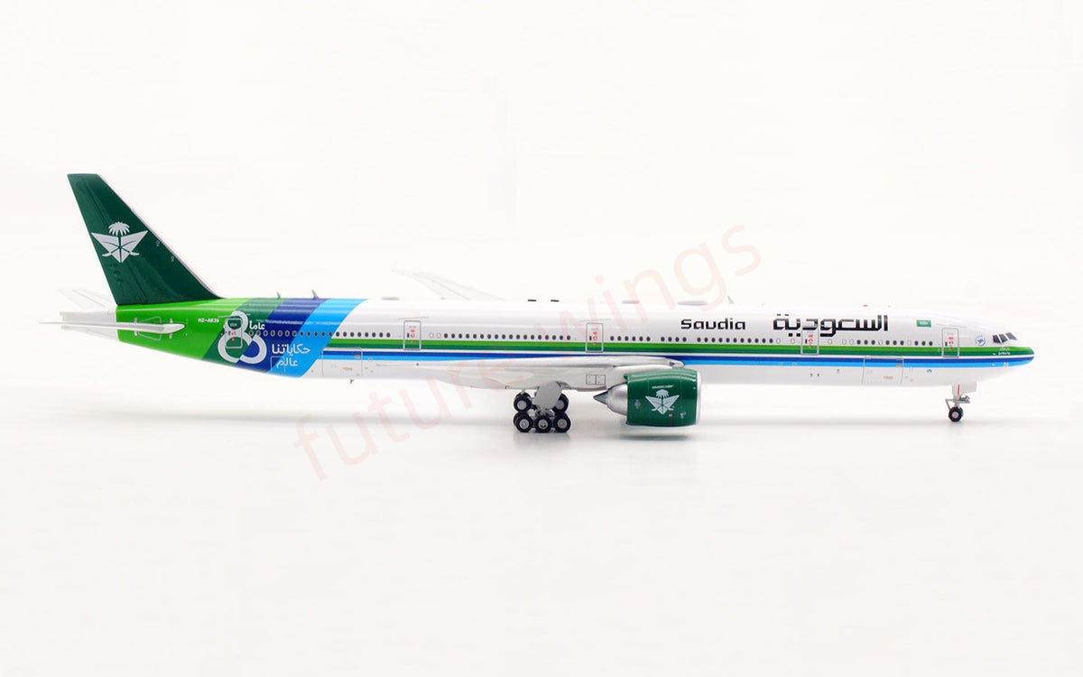 1:400 Aviation400 Saudi B777-300ER HZ-AK36 Aircraft Model Free Tractor+Stand