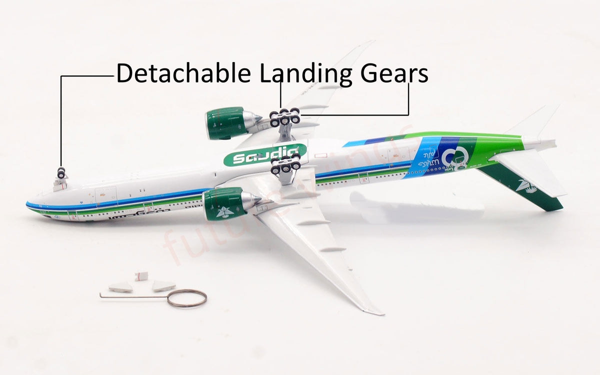 1:400 Aviation400 Saudi B777-300ER HZ-AK36 Aircraft Model Free Tractor+Stand