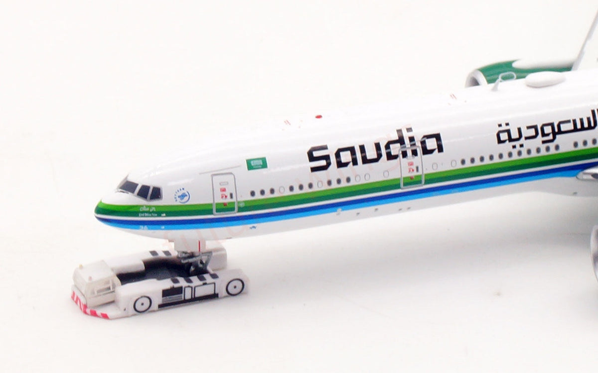 1:400 Aviation400 Saudi B777-300ER HZ-AK36 Aircraft Model Free Tractor+Stand