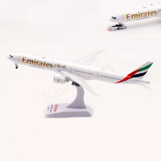 1:400 Aviation400 Emirates Airways B777-300ER A6-EQP Aircraft Model Free Tractor+Stand