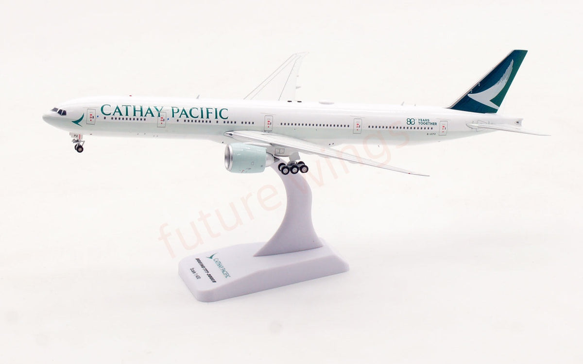 1:400 Aviation400 Cathay Pacific B777-300ER B-KPO Aircraft Model Free Tractor+Stand
