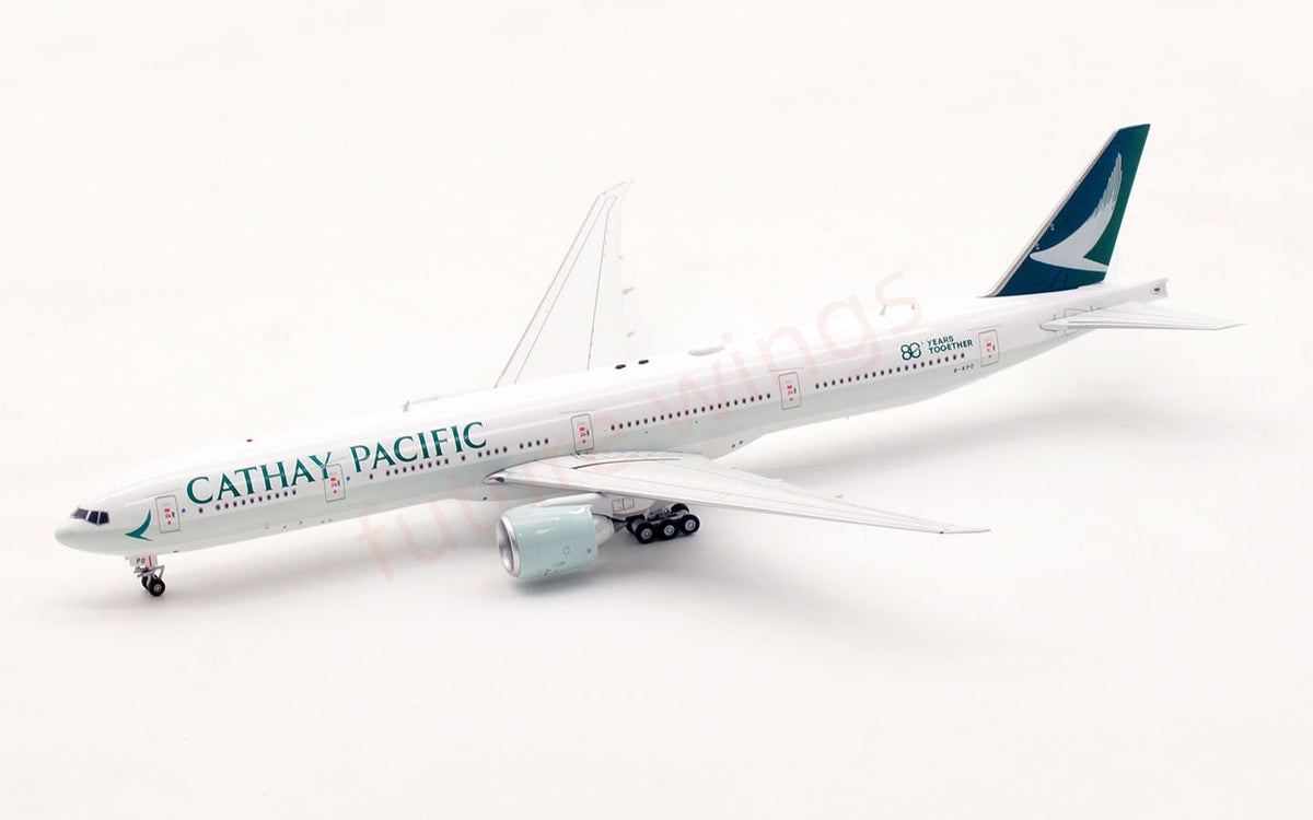 1:400 Aviation400 Cathay Pacific B777-300ER B-KPO Aircraft Model Free Tractor+Stand