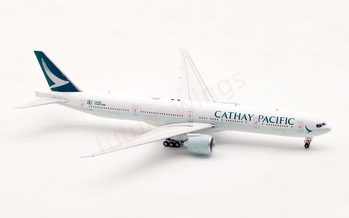 1:400 Aviation400 Cathay Pacific B777-300ER B-KPO Aircraft Model Free Tractor+Stand