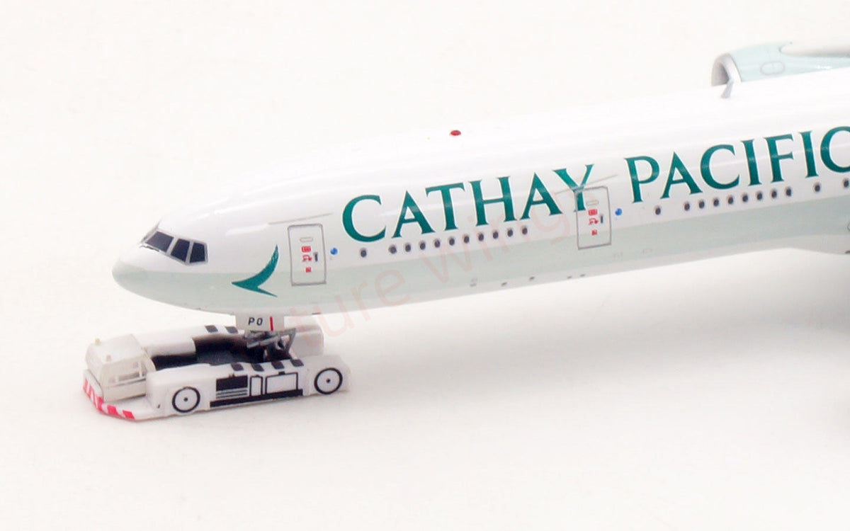 1:400 Aviation400 Cathay Pacific B777-300ER B-KPO Aircraft Model Free Tractor+Stand