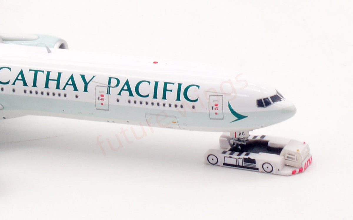 1:400 Aviation400 Cathay Pacific B777-300ER B-KPO Aircraft Model Free Tractor+Stand