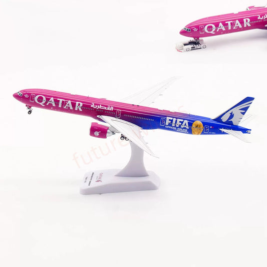 1:400 Aviation400 Qatar Airways B777-300ER  A7-BEH Aircraft Model Free Tractor+Stand