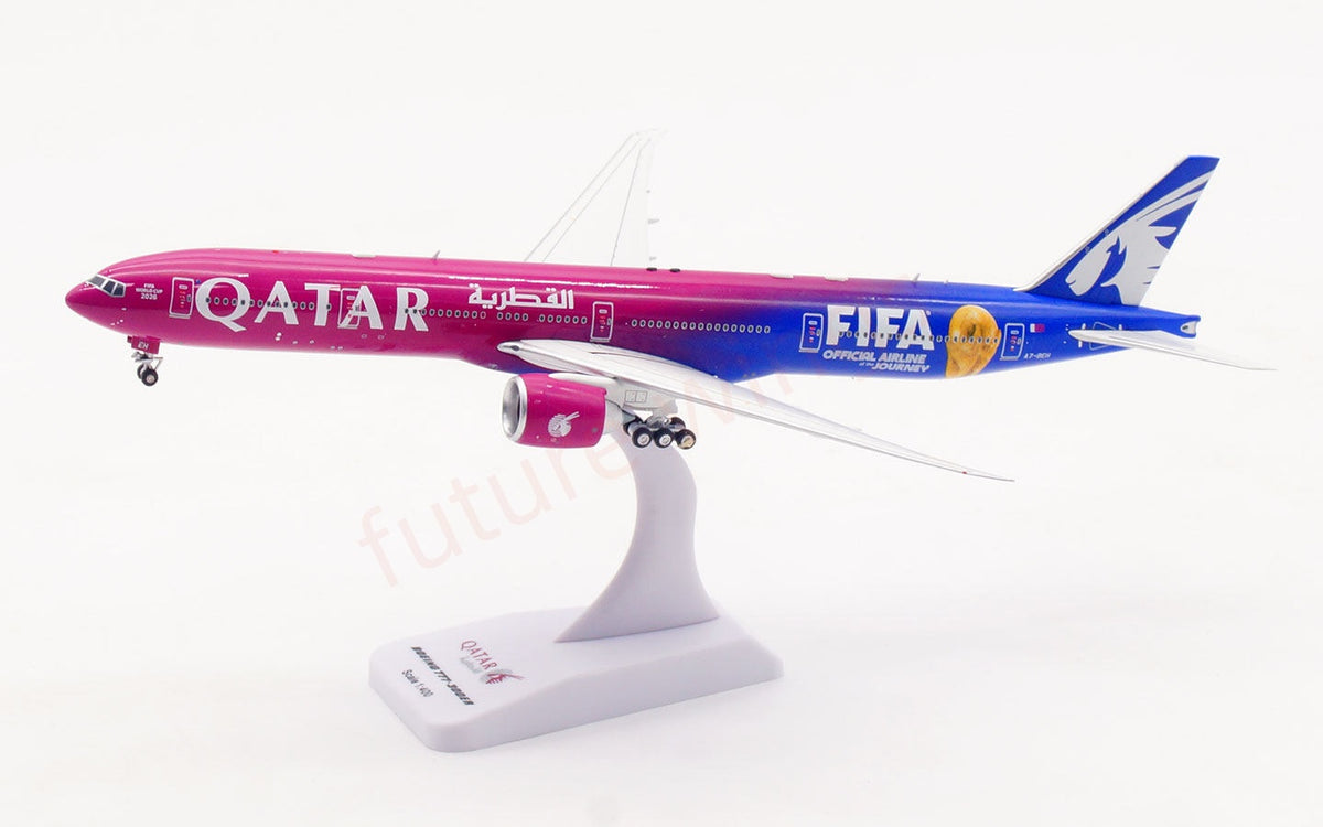 1:400 Aviation400 Qatar Airways B777-300ER  A7-BEH Aircraft Model Free Tractor+Stand