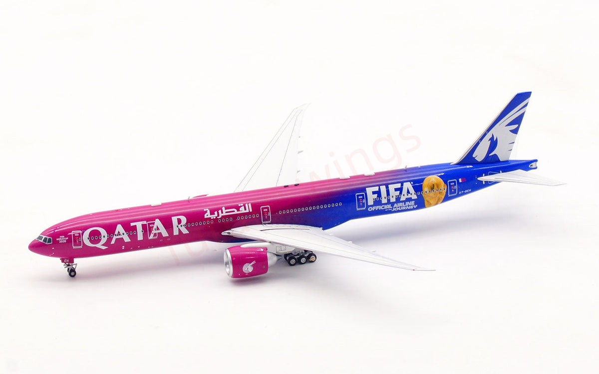 1:400 Aviation400 Qatar Airways B777-300ER  A7-BEH Aircraft Model Free Tractor+Stand