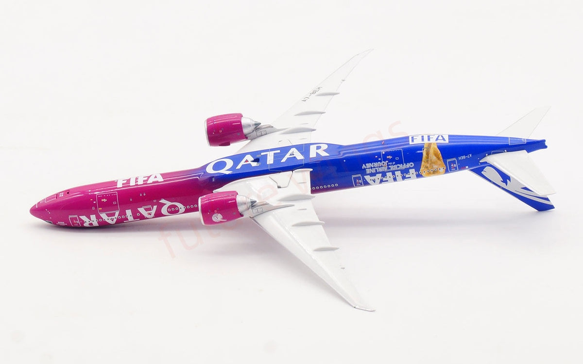 1:400 Aviation400 Qatar Airways B777-300ER  A7-BEH Aircraft Model Free Tractor+Stand