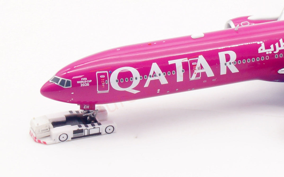 1:400 Aviation400 Qatar Airways B777-300ER  A7-BEH Aircraft Model Free Tractor+Stand